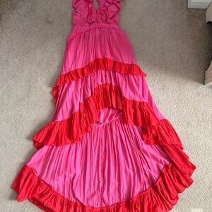 DO+BE Vibrant Pink Gathered Dress